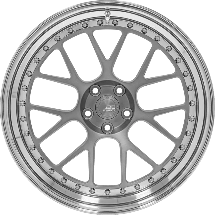 Brushed Gunmetal + Polished Lip